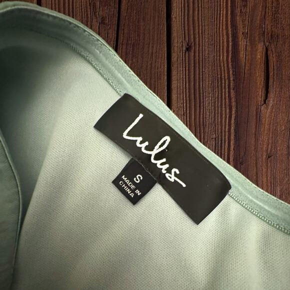 Lulus Muted Mint Green One Shoulder Ruffle Belted Party Dress Size S - Picture 5 of 13